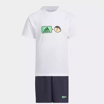 Спортивный костюм Adidas Kids, белый/черный