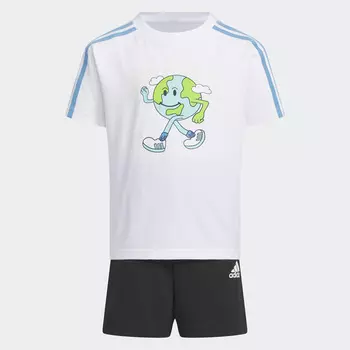 Спортивный костюм Adidas Kids, белый/черный