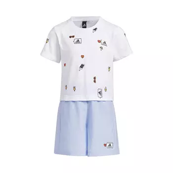 Спортивный костюм Adidas Kids, белый/голубой