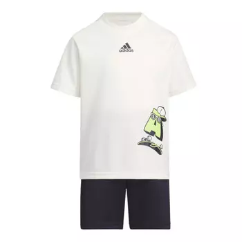 Спортивный костюм Adidas Kids, белый/синий