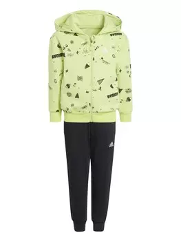 Спортивный костюм Adidas Sportswear Brand Love Hooded Kids, зеленый