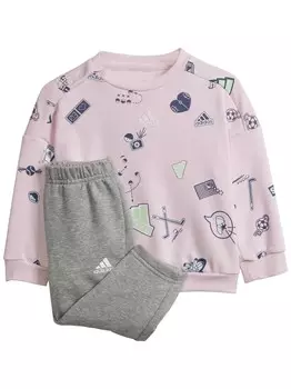 Спортивный костюм Adidas Sportswear Brand Love Jogger and Pants Set, розовый