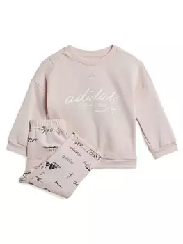 Спортивный костюм Adidas Sportswear Brand Love Joggers Set Kids, бежевый