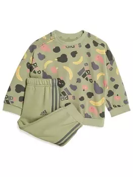 Спортивный костюм Adidas Sportswear Essentials Allover Print Jogger, зеленый