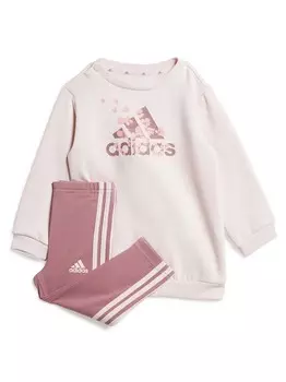 Спортивный костюм Adidas Sportswear Essentials Allover Print Set Kids, бежевый