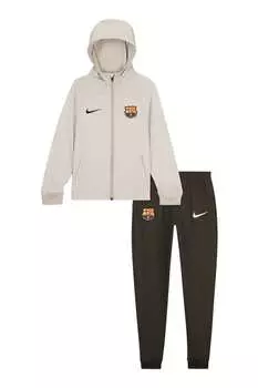 Спортивный костюм BarcelonaStrike с толстовкой для маленьких детей Nike, серый
