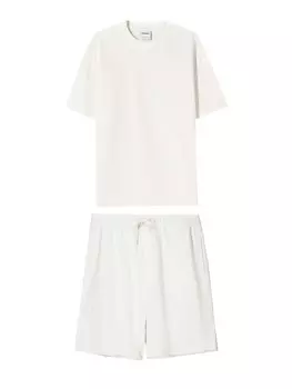 Спортивный костюм Bershka, белый