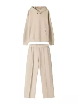 Спортивный костюм Bershka, кремовый
