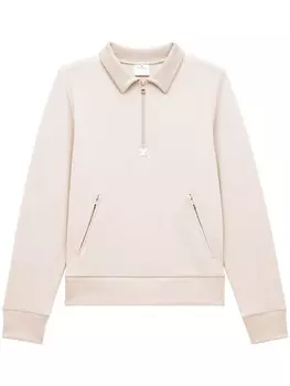 Спортивный костюм Courrges Interlock, поло на молнии, серый