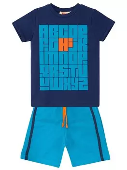 Спортивный костюм Denokids Alphabet, синий