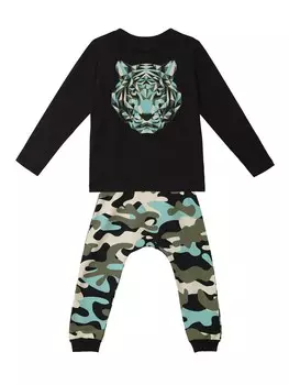 Спортивный костюм Denokids Camo Tiger, черный