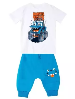 Спортивный костюм Denokids Tracksuit Funny Truck, синий
