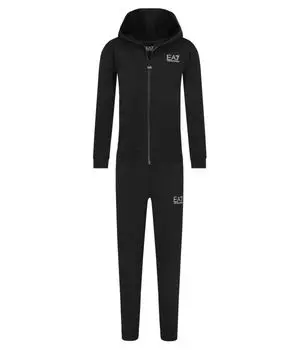 Спортивный костюм детский Ea7 с логотипом бренда, черный