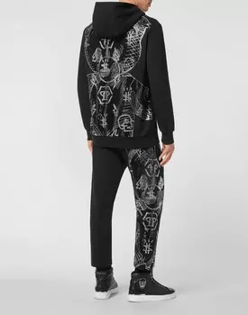 Спортивный костюм для бега: толстовка/брюки Teddy Bear с кристаллами Philipp Plein, черный