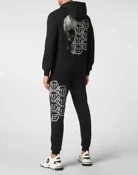 Спортивный костюм для бега: толстовка с капюшоном/брюки Skull and Plein PHILIPP PLEIN, черный
