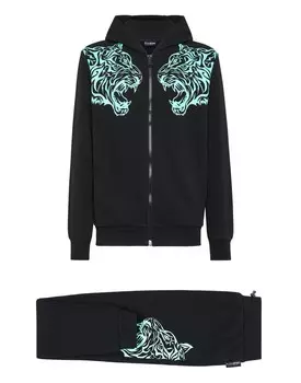 Спортивный костюм для бега: топ/брюки Tiger Plein Sport, цвет Black/Mint Green