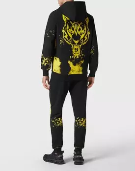 Спортивный костюм для бега: Топ/Брюки Tiger Plein Sport, цвет Black/Yellow Fluo