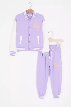 Спортивный костюм для девочек Lila NY College с вышивкой на спине 16933 Damla Bebe