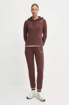 Спортивный костюм EA7 Emporio Armani, коричневый