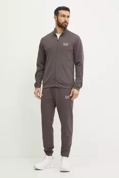 Спортивный костюм Ea7 Emporio Armani, коричневый