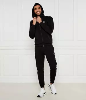 Спортивный костюм Ea7 Regular Fit с логотипом, черный