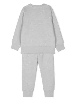 Спортивный костюм Emporio Armani Kids из джерси с аппликацией логотипа (комплект из двух штук), серый