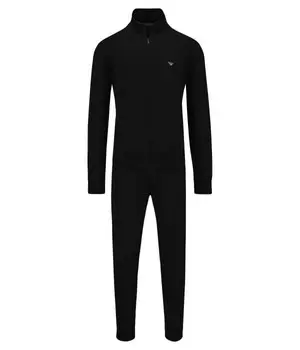 Спортивный костюм Emporio Armani с логотипом, черный