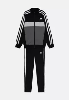 Спортивный костюм ESSENTIALS 3-STRIPES TIBERIO adidas Performance, цвет black/grey five/grey one/white