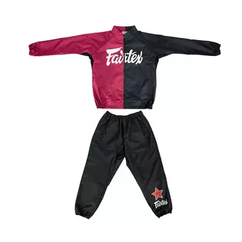 Спортивный костюм Fairtex Vinyl Sweat Suit - VS5, черный/бордовый