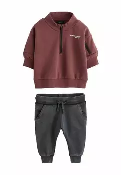Спортивный костюм FUNNEL ZIP NECK AND JOGGERS SET REGULAR FIT Next, красный/серый