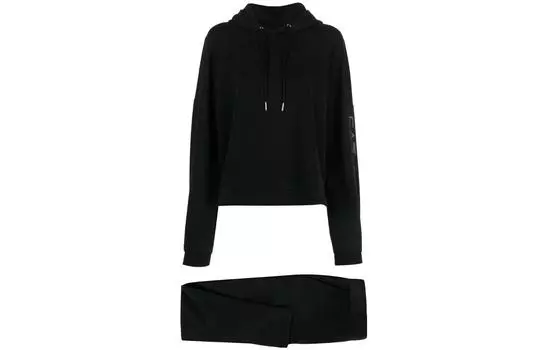 Спортивный костюм из джерси с логотипом EMPORIO ARMANI, черный