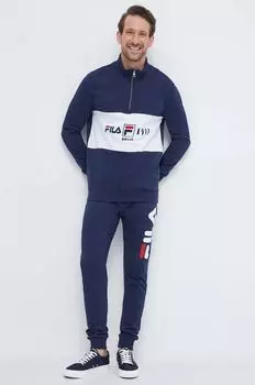 Спортивный костюм из хлопка Fila, темно-синий