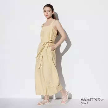 Спортивный костюм из льняной смеси UNIQLO, бежевый