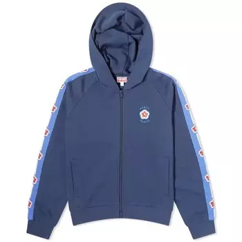 Спортивный костюм kenzo с капюшоном на молнии и полной молнией, темно-синий