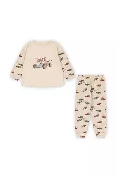 Спортивный костюм Konges Sljd из детской шерсти GIO SET GOTS, бежевый