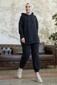 Спортивный Костюм Merva Three Thread - Черный InStyle