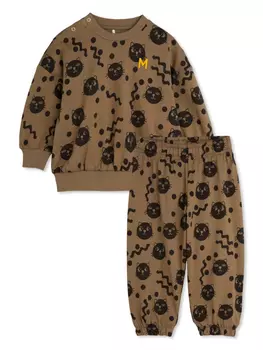Спортивный костюм Mini Rodini Squiggly Cats, коричневый