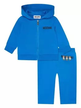 Спортивный костюм Moschino Kids с принтом Teddy Bear, синий