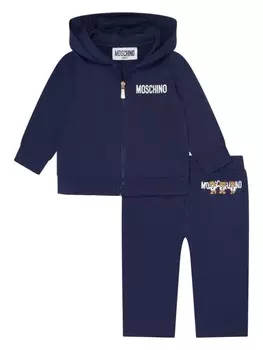 Спортивный костюм Moschino Kids с принтом Teddy Bear, синий