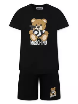 Спортивный костюм Moschino Kids с принтом Teddy Bear, черный