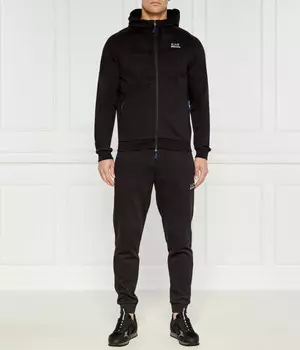 Спортивный костюм мужской Ea7 Regular Fit с логотипом, черный