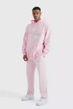 Спортивный костюм palm, ограниченная версия Boohoo, розовый