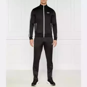 Спортивный костюм приталенного кроя Ea7, черный