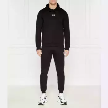 Спортивный костюм приталенного кроя Ea7, черный
