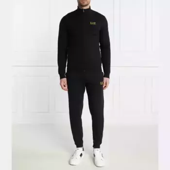 Спортивный костюм приталенного кроя Ea7, черный