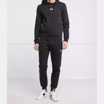 Спортивный костюм приталенного кроя Ea7, черный