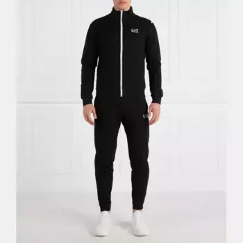 Спортивный костюм приталенного кроя Ea7, черный