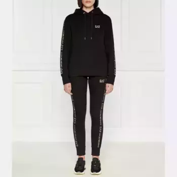 Спортивный костюм приталенного кроя Ea7, черный