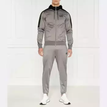 Спортивный костюм приталенного кроя Ea7, серый