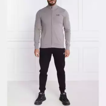 Спортивный костюм приталенного кроя Ea7, серый